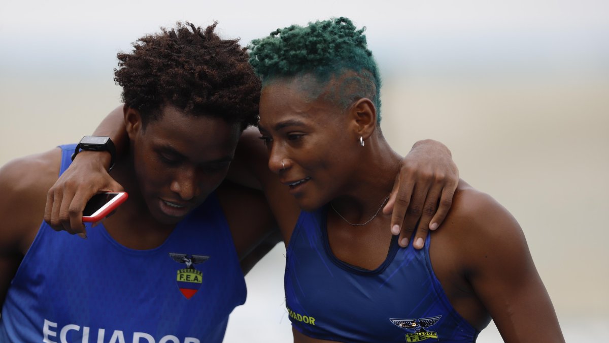 Amistad. Anderson Marquínez y Marizol Landázuri, velocistas que no están en el plan.