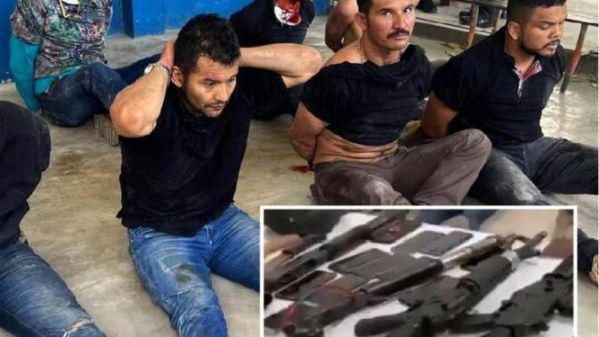 Parte de los mercenarios detenidos, por la policía haitiana, luego del asesinato de presidente Jovenel Moise