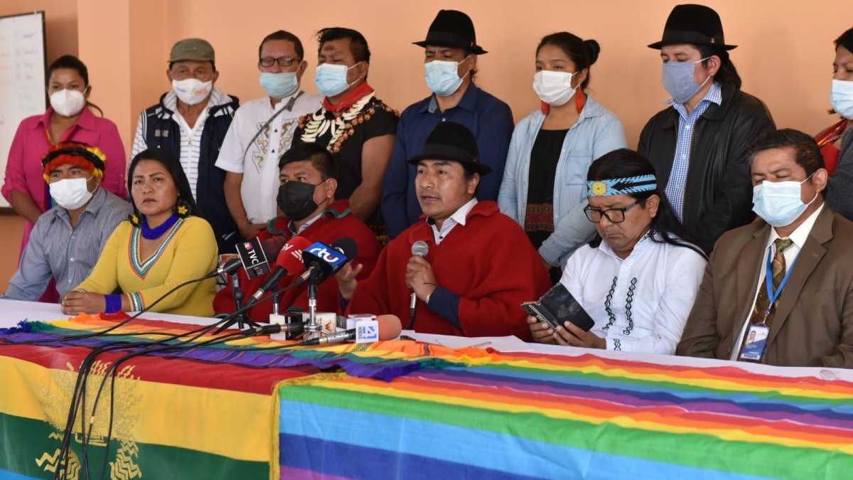 Al anuncio asistieron asambleístas de Pachakutik. Ambas organizaciones se instalaron en un consejo ampliado.