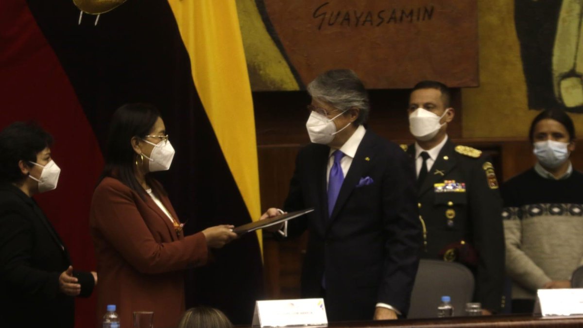 Proyecto. El presidente Guillermo Lasso durante la presentación del proyecto de ley de Reforma de la Ley Orgánica de Educación Superior.
