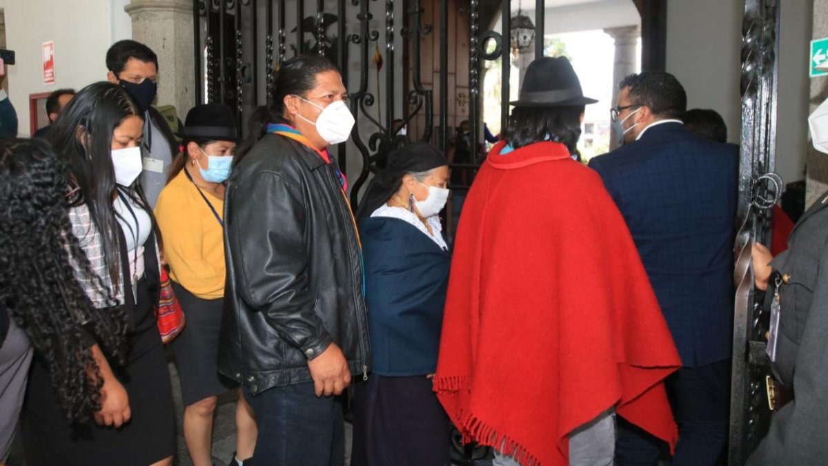 Resultado. Luego de la reunión, los delegados indígenas no se mostraron muy conformes con el desenlace.