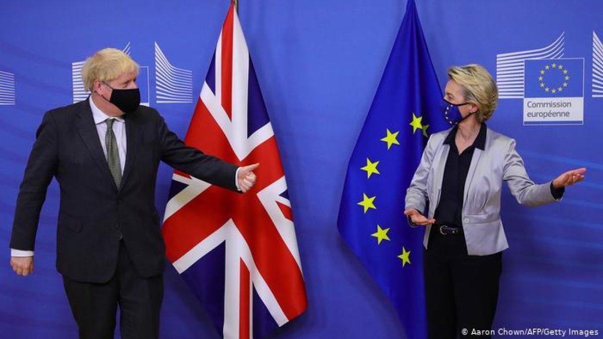 Una reciente comparencia del primer ministro británico Boris Johnson con Ursula von der Leyen, presidenta de la Comisión Europea.