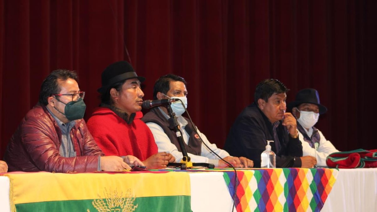 Intervención de Leonidas Iza, presidente de la CONAIE, en el encuentro memoria de octubre y organizaciones sociales.