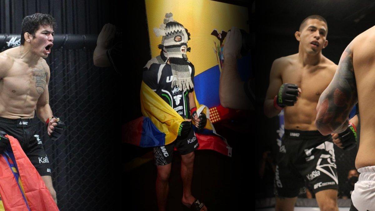 En la foto: Basurto, Cañarte y Luna, durante el evento del UWC 30.