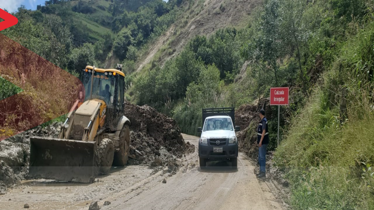 Tras la labores de limpieza de la vía en el sector de Santiago, se puede circular pero con precaución