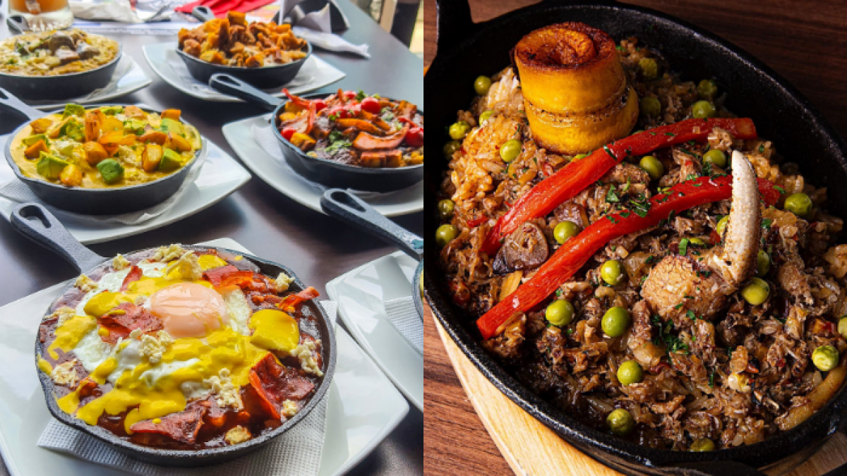 Platos de Puerto Moro y Mariscos Azul.