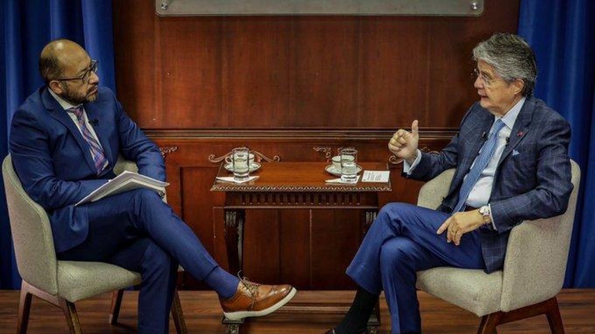 El mandatario evitó continuar en la pugna con el exalcalde Jaime Nebot y dijo que Leonidas Iza seguirá protestando todo su periodo.