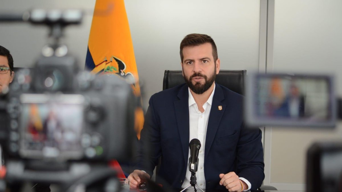 El ministro de Economía y Finanzas, Pablo Arosemena, dio su primera rueda de prensa este 11 de julio de 2022.