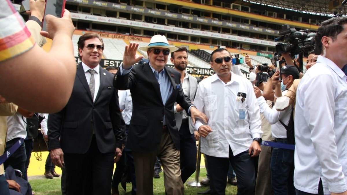 El presidente Guillermo Lasso participó de una actividad relacionada con la Copa Libertadores de América, en Guayaquil.