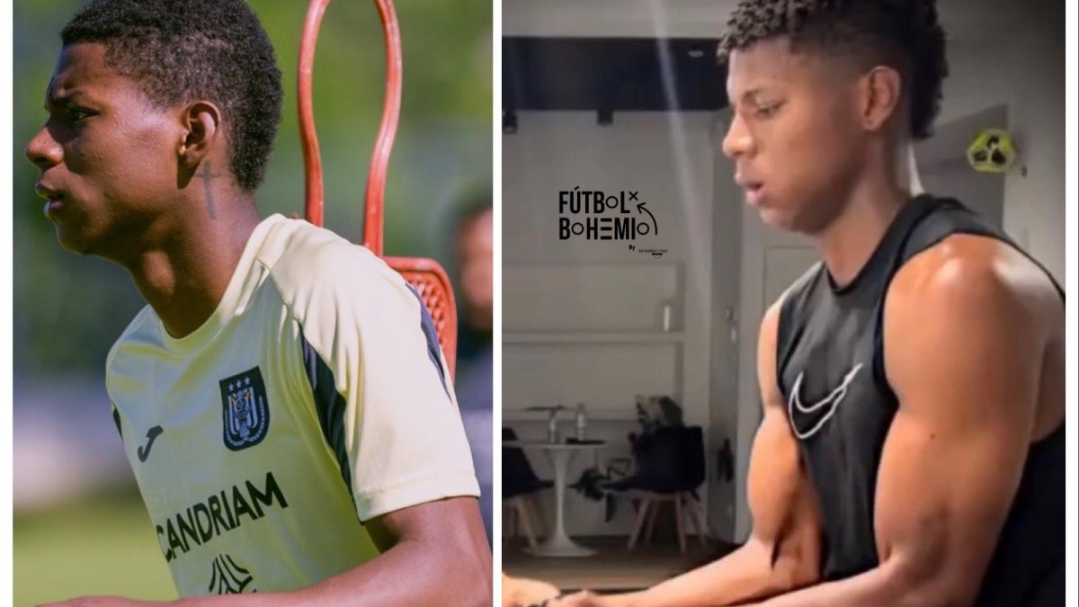 El antes y después del futbolista de 19 años tras el trabajo de 4 meses en Bélgica.