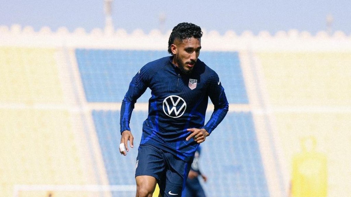 Jesús Ferreira, colombiano nacionalizado estadounidense, ya se entrena con sus otros compañeros en Qatar.