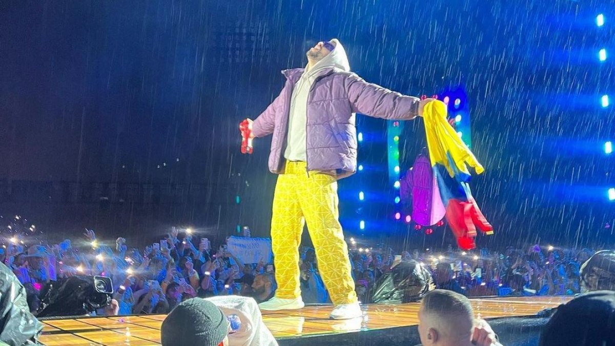Captura de video del concierto de Bad Bunny en Ecuador.
