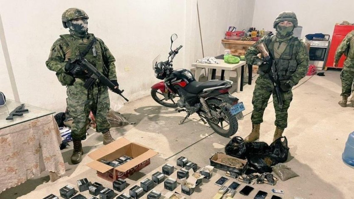 En enero pasado, el Ejército Nacional incautó abundante munición en Huaquillas.