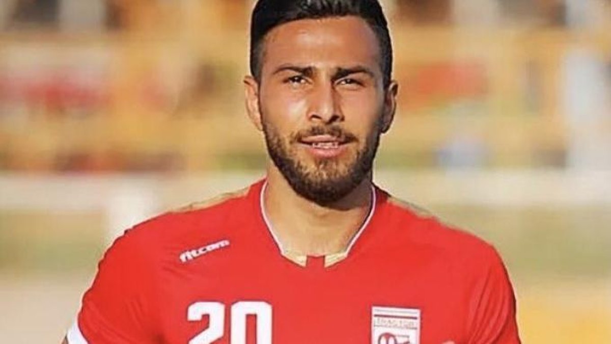 El futbolista iraní Amir Nasr-Azadani.