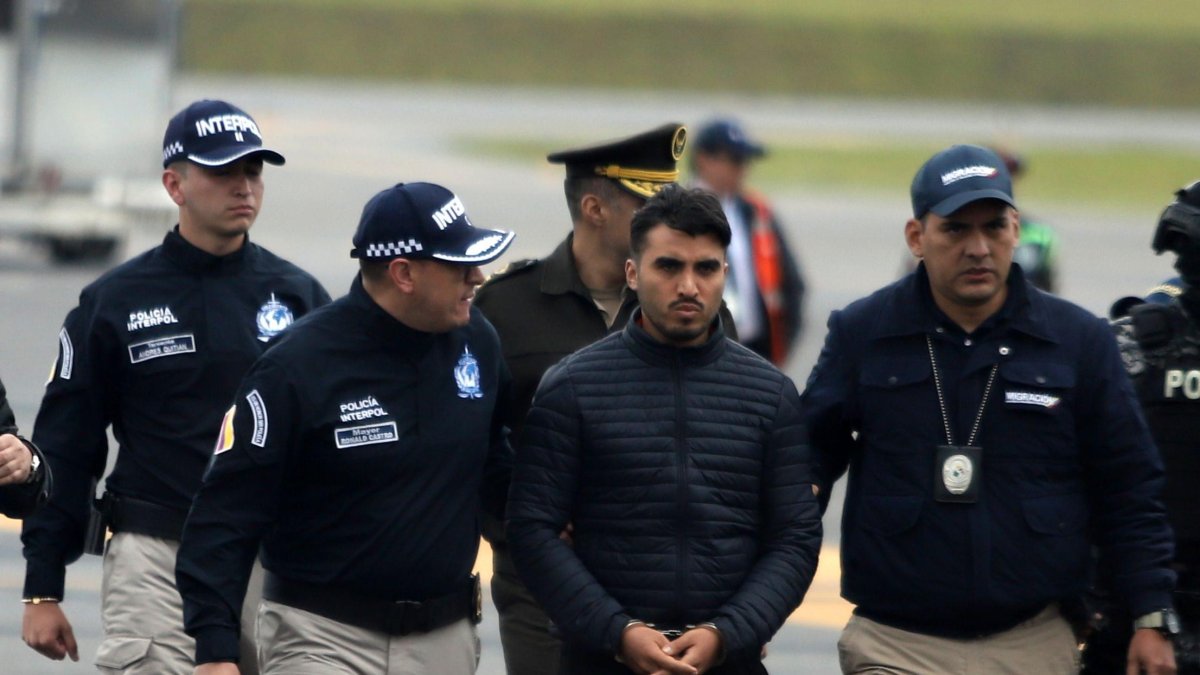 Germán Cáceres llegó esposado al Ecuador desde Colombia el 3 de enero del 2023.