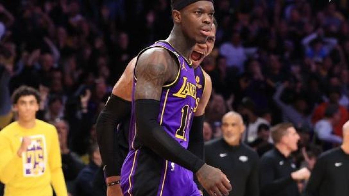 Dennis Schroder fue la figura de los Lakers al lograr la remontada final.