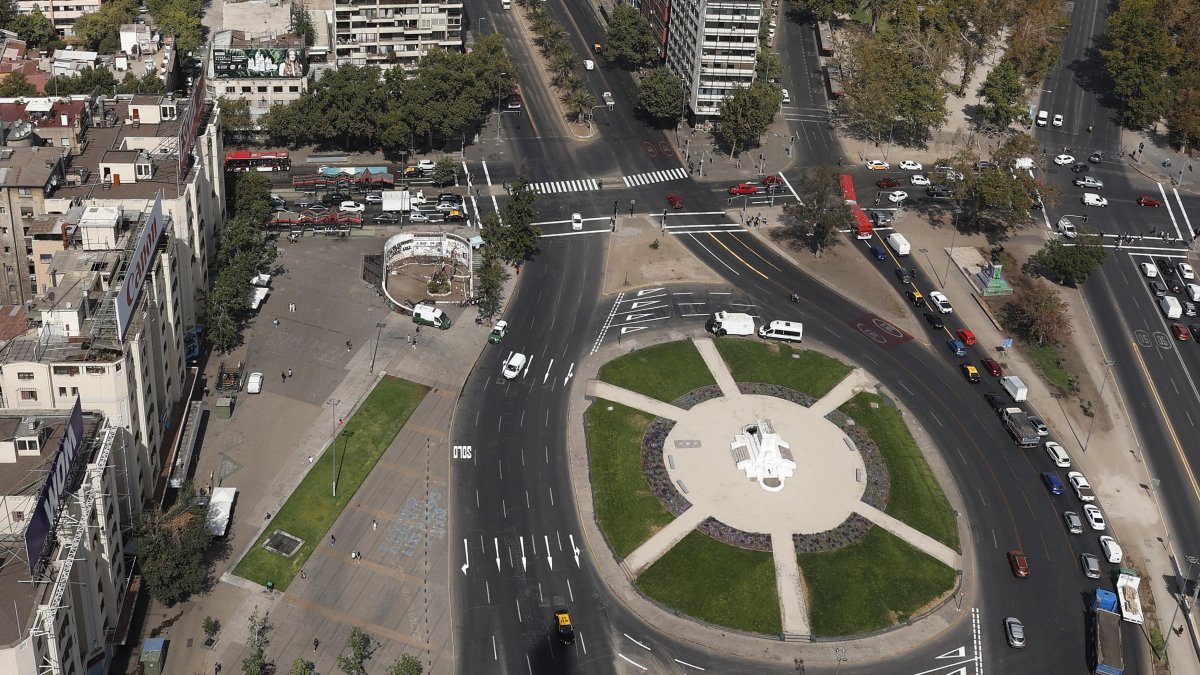 Santiago. Plaza Italia, lugar de reunión para el estallido social del 2019.