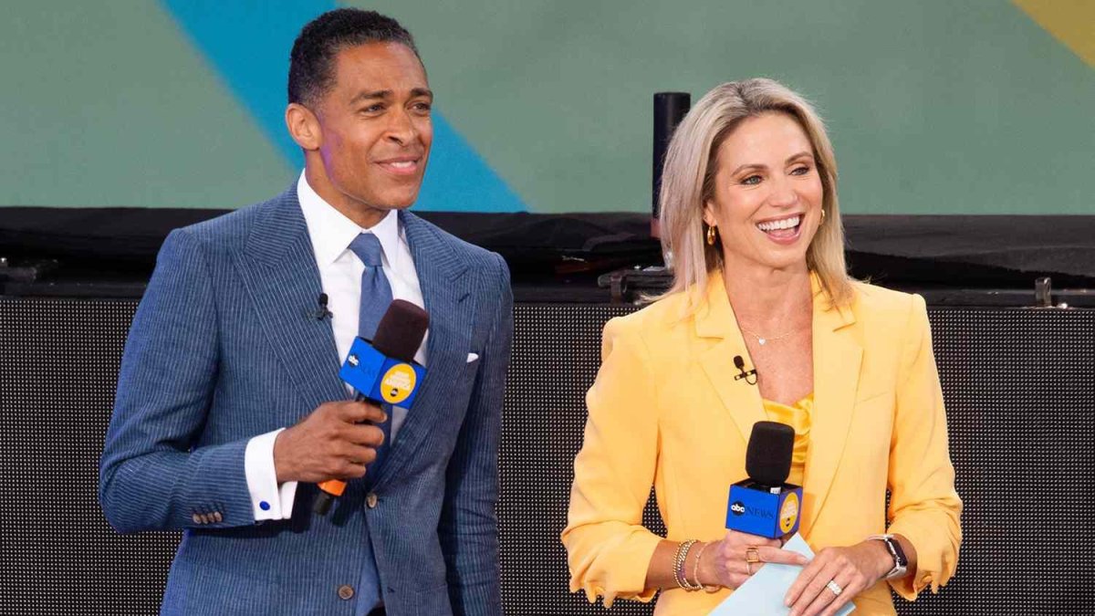 Amy Robach y TJ-Holmes llevaban saliendo varios meses cuando fueron pillados en una situación comprometedora por lo que se separaron de sus respectivos cónyuges.
