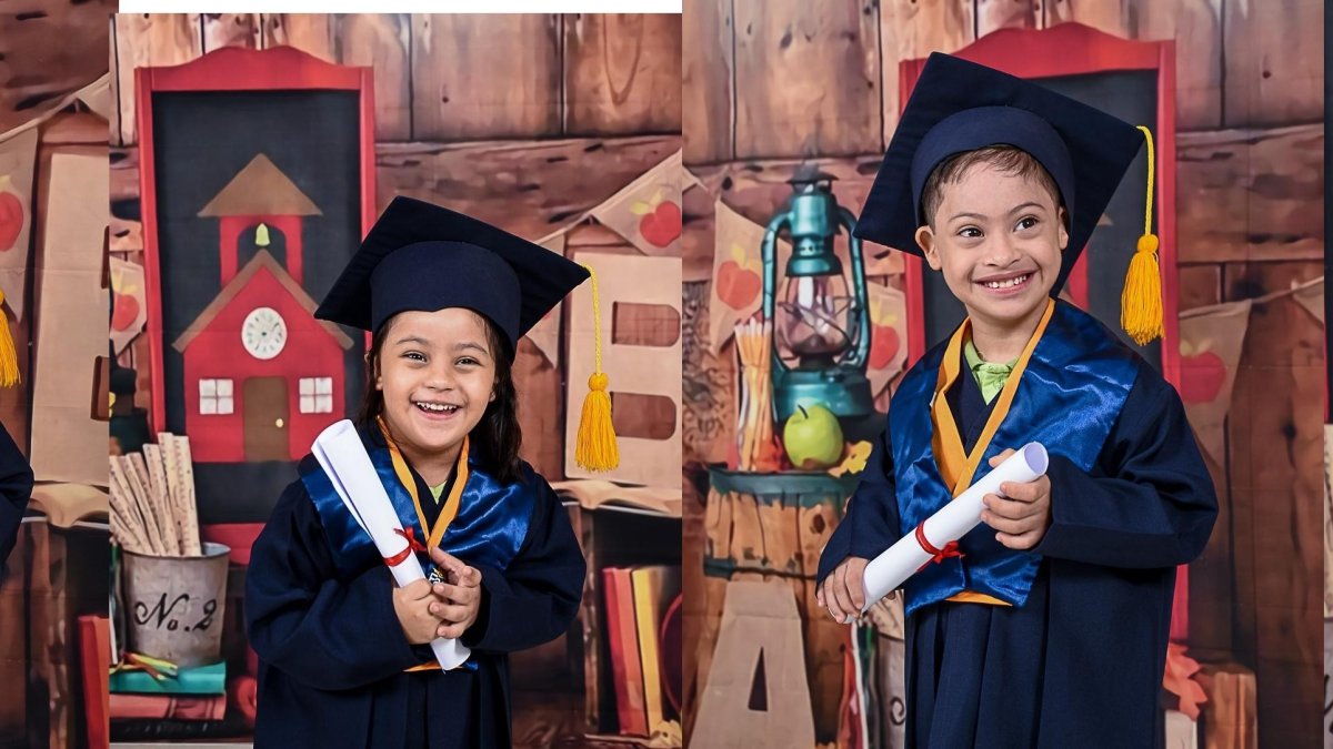 Dos de los alumnos que se preparan para su graduación este viernes 3 de marzo de 2023.