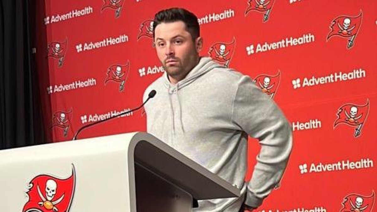 Mayfield, en su presentación, confió en que podrá encontrar su camino hacia el éxito en Tampa Bay.