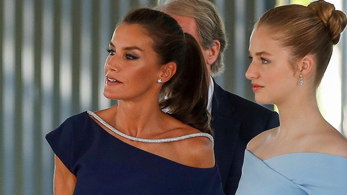 Letizia con su hija.