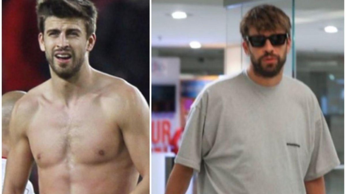 El antes y después del exfutbolista español, quien en estos días visita a sus hijos en Miami.