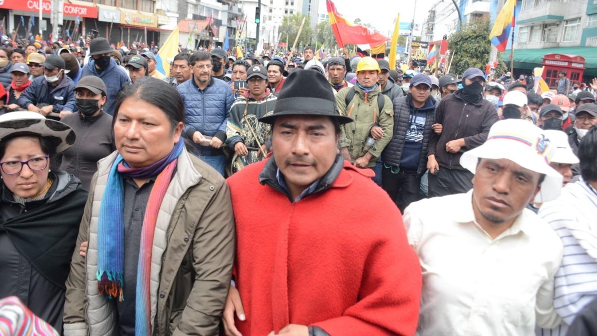 Leonidas Iza preside la Confederación de Nacionalidades Indígenas del Ecuador (Conaie).