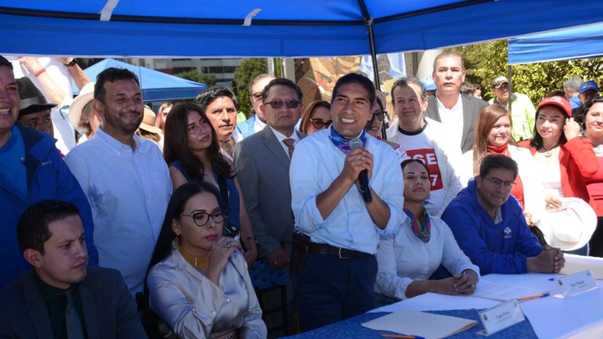 Este 12 de junio, Yaku Pérez inscribió su candidatura a la Presidencia de la Republica.