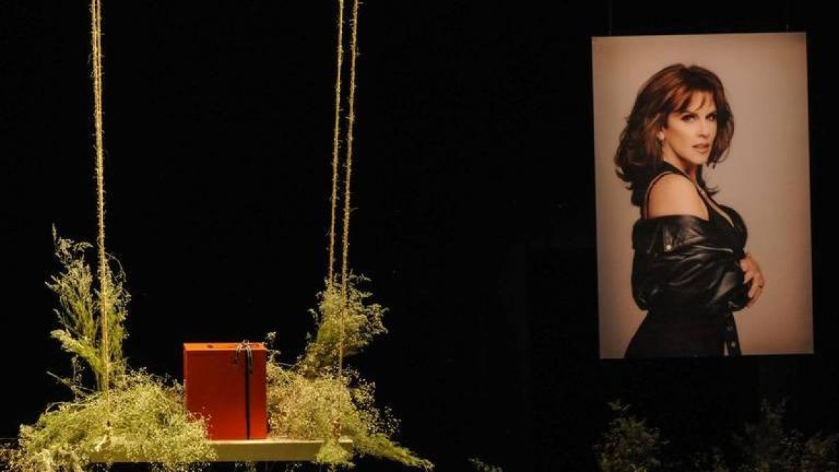 Durante el tributo a la actriz.