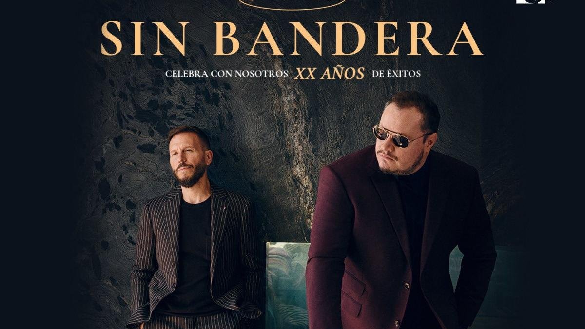 Celebrando dos décadas de canciones e historias inolvidables Sin Bandera llegará a la Capital el 26 de octubre.