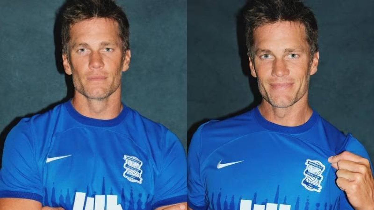 Brady posó con la camiseta del Birmingham.