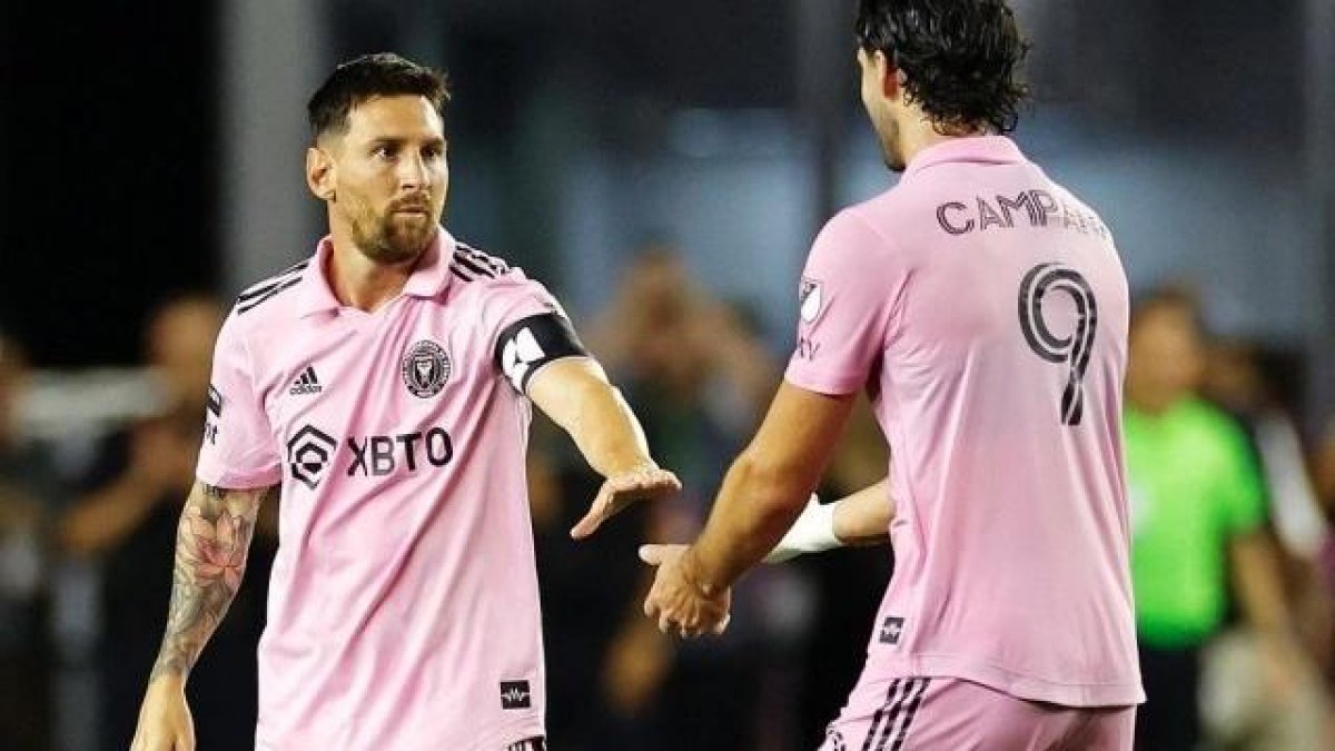 Lionel Messi difundió la gráfica de la celebración con Leonardo Campana por medio de su cuenta de Instagram.