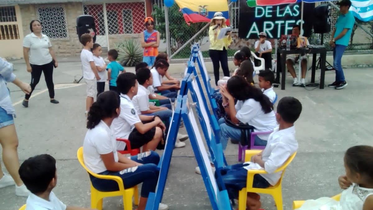 Encuentro. Niños y adolescentes del sector de Sauces 6 participaron de la jornada cultural de este sábado 26 de agosto de 2023.