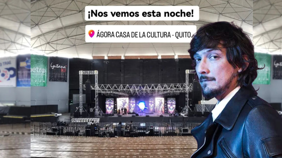 Escenario montado del concierto de León Larregui en Quito.