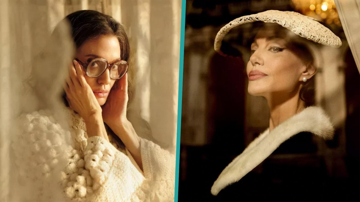 Angelina Jolie en dos gráficas que la muestran personificando a una de las mayores divas del canto lírico del siglo pasado.