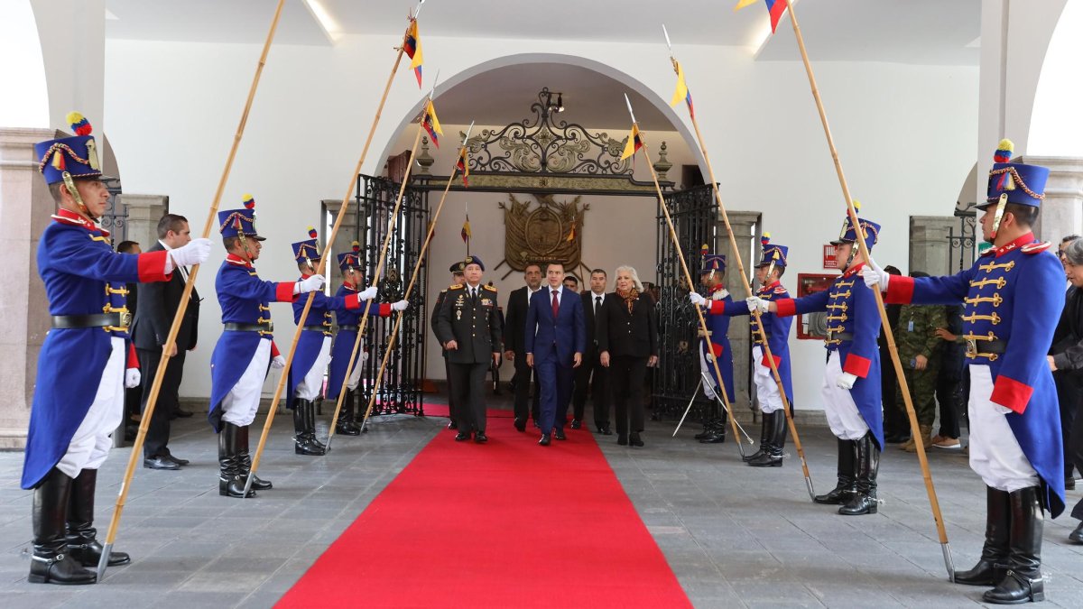 Reunión. El 17 de octubre Daniel Noboa estuvo en el palacio de Carondelet y estuvo acompañado de empresarios.