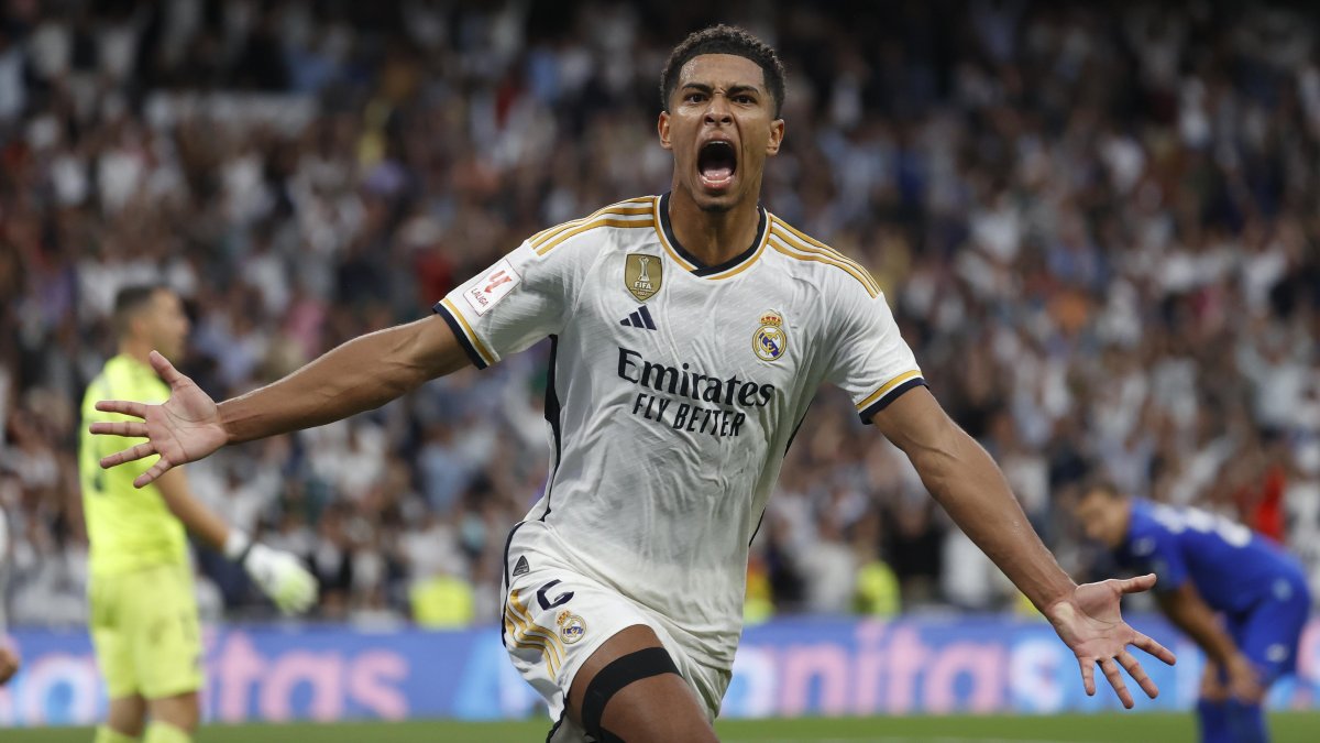 El centrocampista inglés del Real Madrid Jude Bellingham.