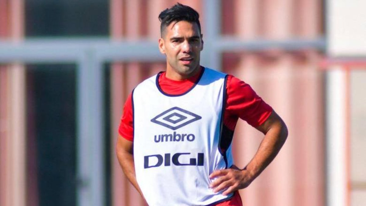 El colombiano Radamel Falcao, delantero del Rayo Vallecano.