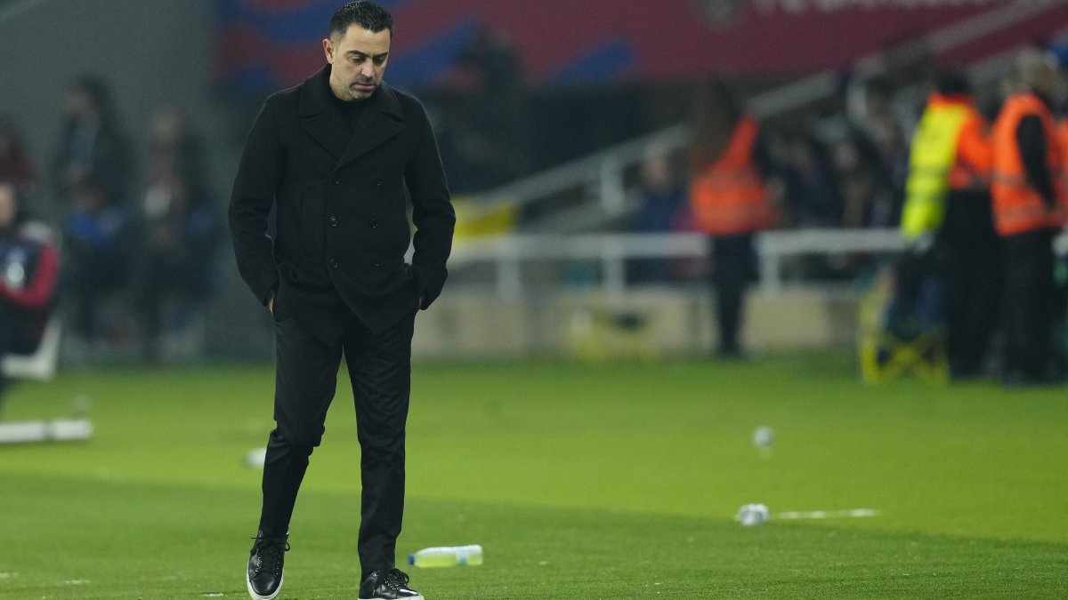 El técnico del FC Barcelona Xavi Hernández durante el partido de la jornada 22 de LaLiga entre FC Barcelona y Villarreal.