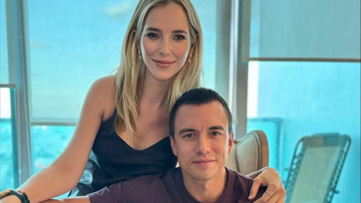 Lavinia Valbonesi junto su esposo Daniel Noboa, Presidente de la República