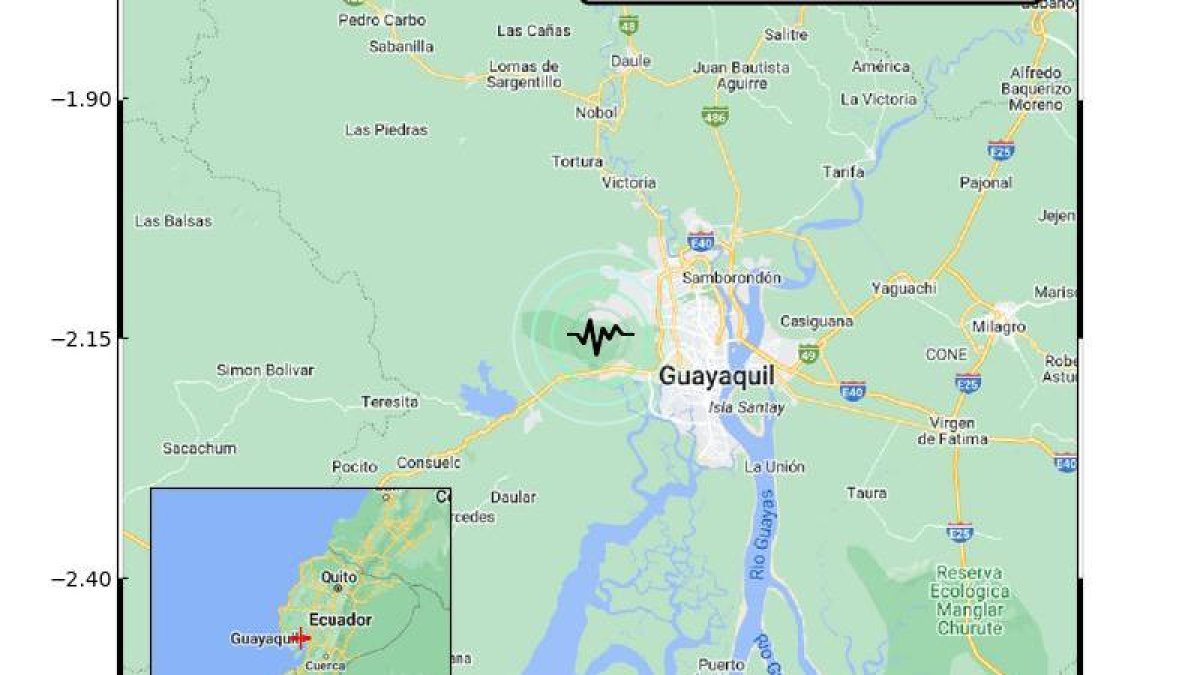 Sismo se registró en la provincia del Guayas.