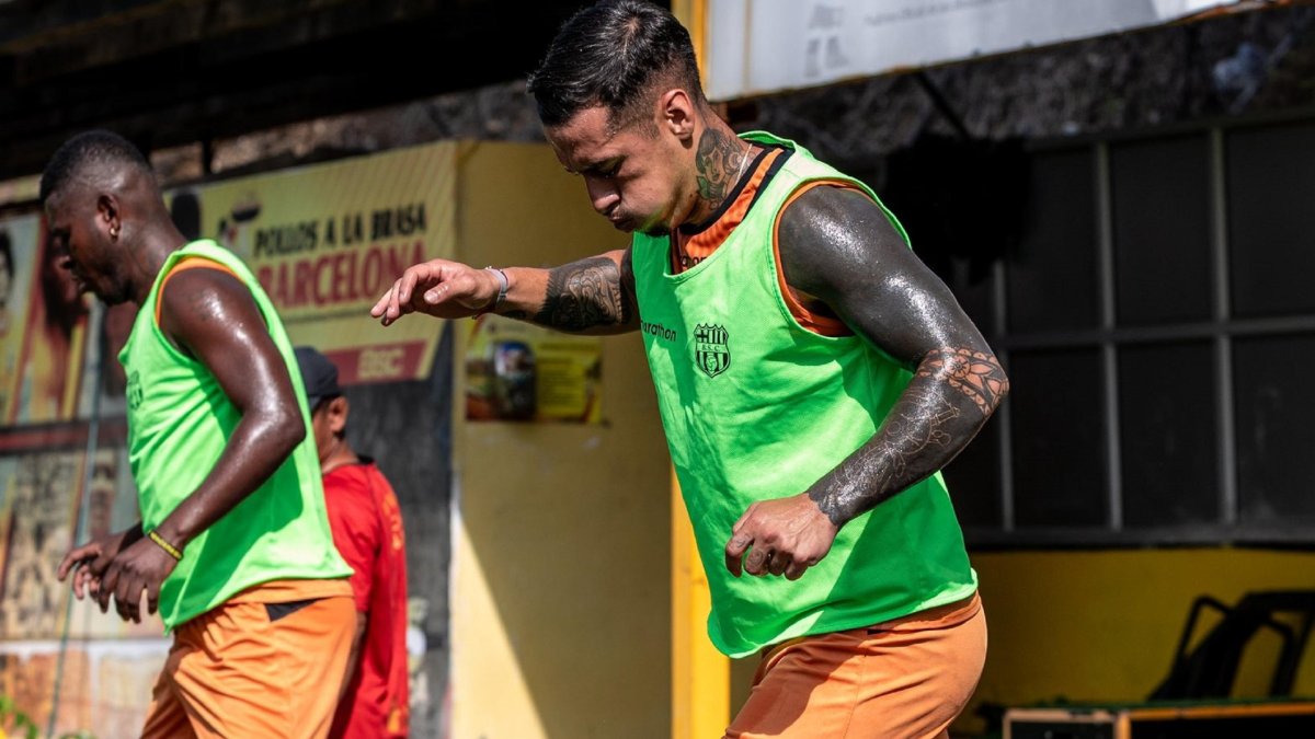 El uruguayo Jesús Trindade en pleno entrenamiento.