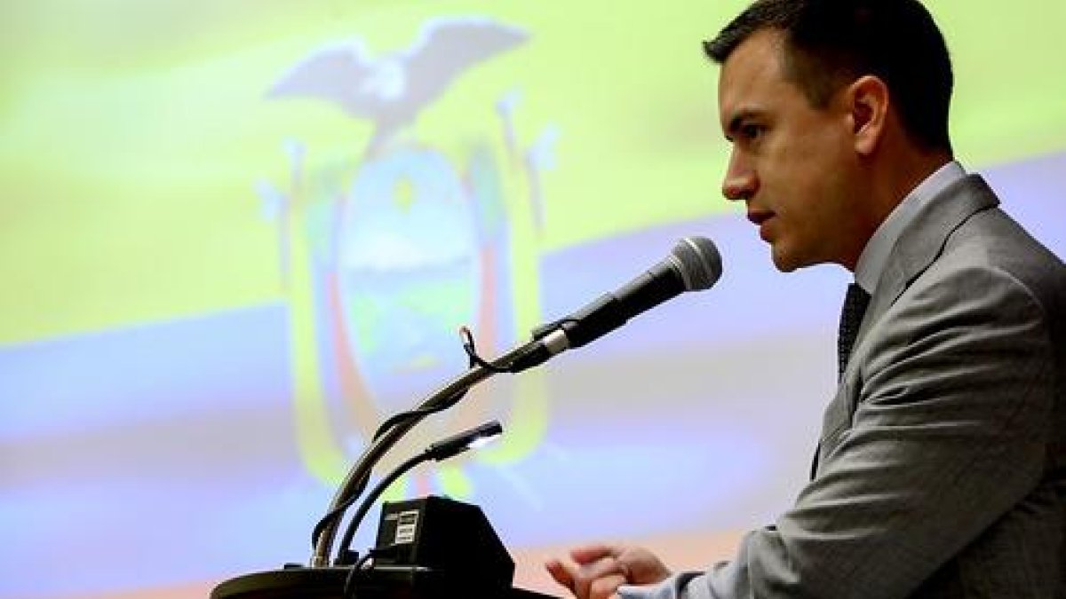 El presidente de la República, Daniel Noboa.