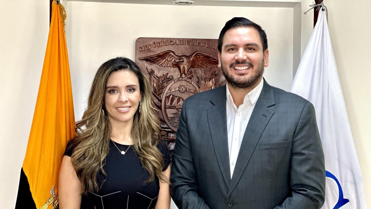 Mishelle Calvache y Andrés Fantoni, vocales del Consejo de Participación Ciudadana y Control Social (CPCCS).