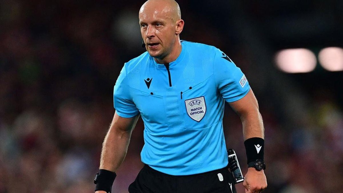 El árbitro central Szymon Marciniak fue quien pitó el partido entre Real Madrid y Bayern Múnich