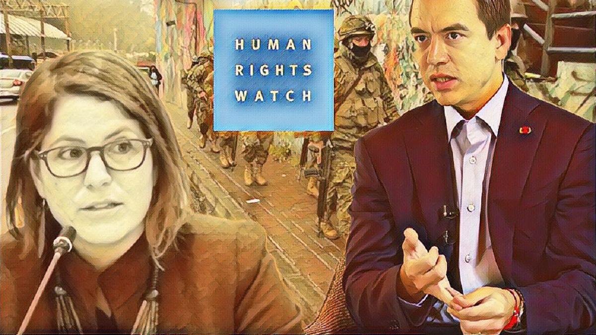 Juanita Goebertus, Directora de HRW Las Américas y el Presidente Daniel Noboa.