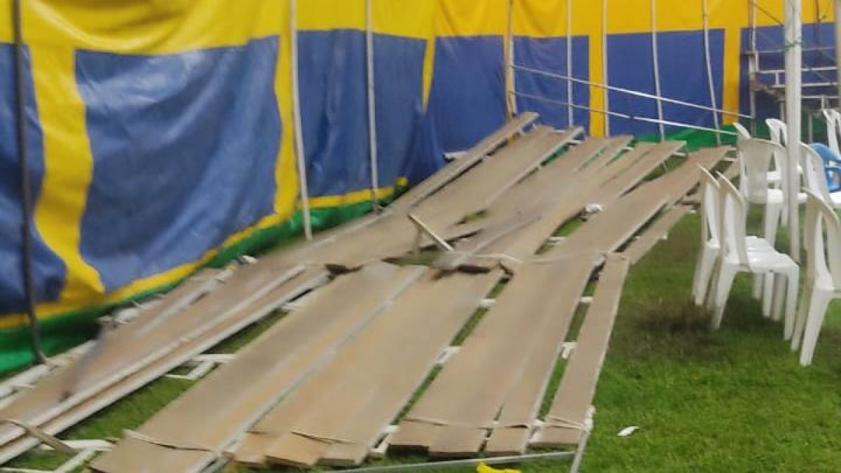 El graderío que colapsó fue armado de forma improvisada para la función del circo en Amaguaña