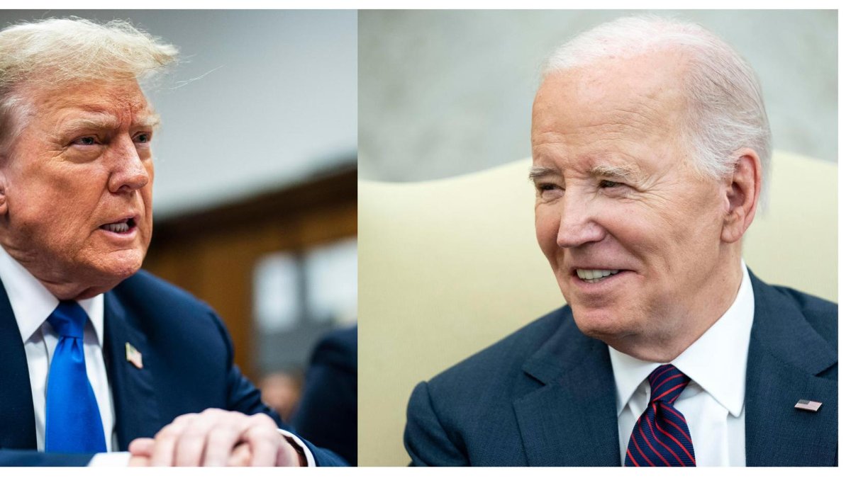 El expresidente de Estados Unidos, Donald Trump (i), y el actual mandatario Joe Biden.