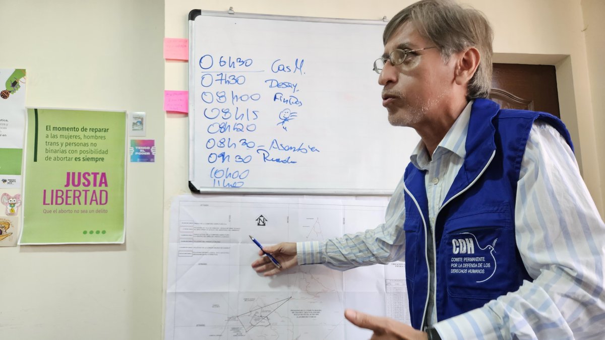 Telmo Jaramillo, abogado de los comuneros, explica que el Gobierno de Daniel Noboa está tomando territorio protegido.