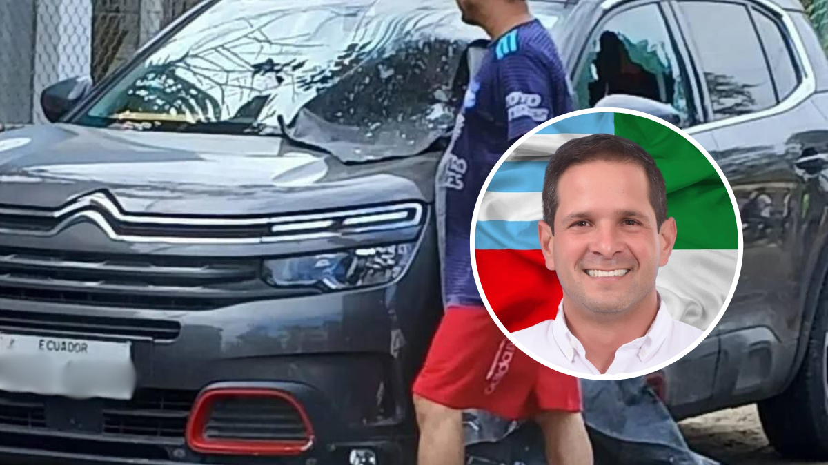 Mendoza se movilizaba en un vehículo color gris.